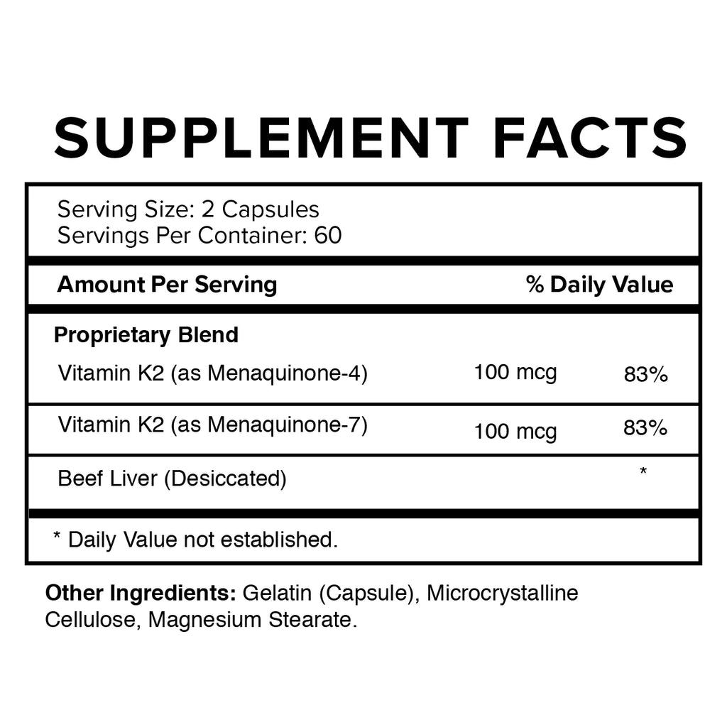 Kale Buster superfood greens supplement supplement facts panel