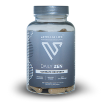 Daily Zen stress and sleep support supplement bottle by Vatellia Life