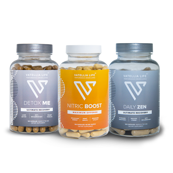 The Heart Health Stack bundle: Detox Me, Nitric Boost and Daily Zen by Vatellia Life