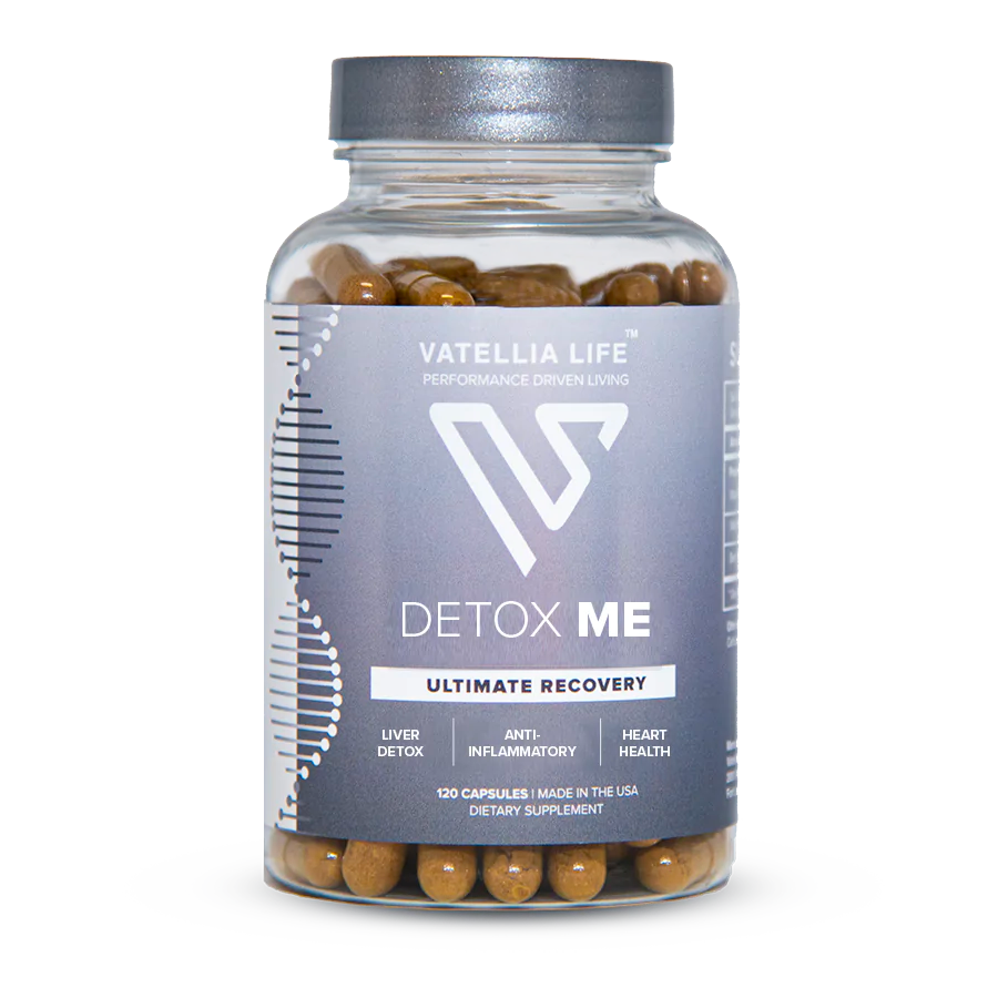 Detox Me cleanse and detox supplement bottle by Vatellia Life